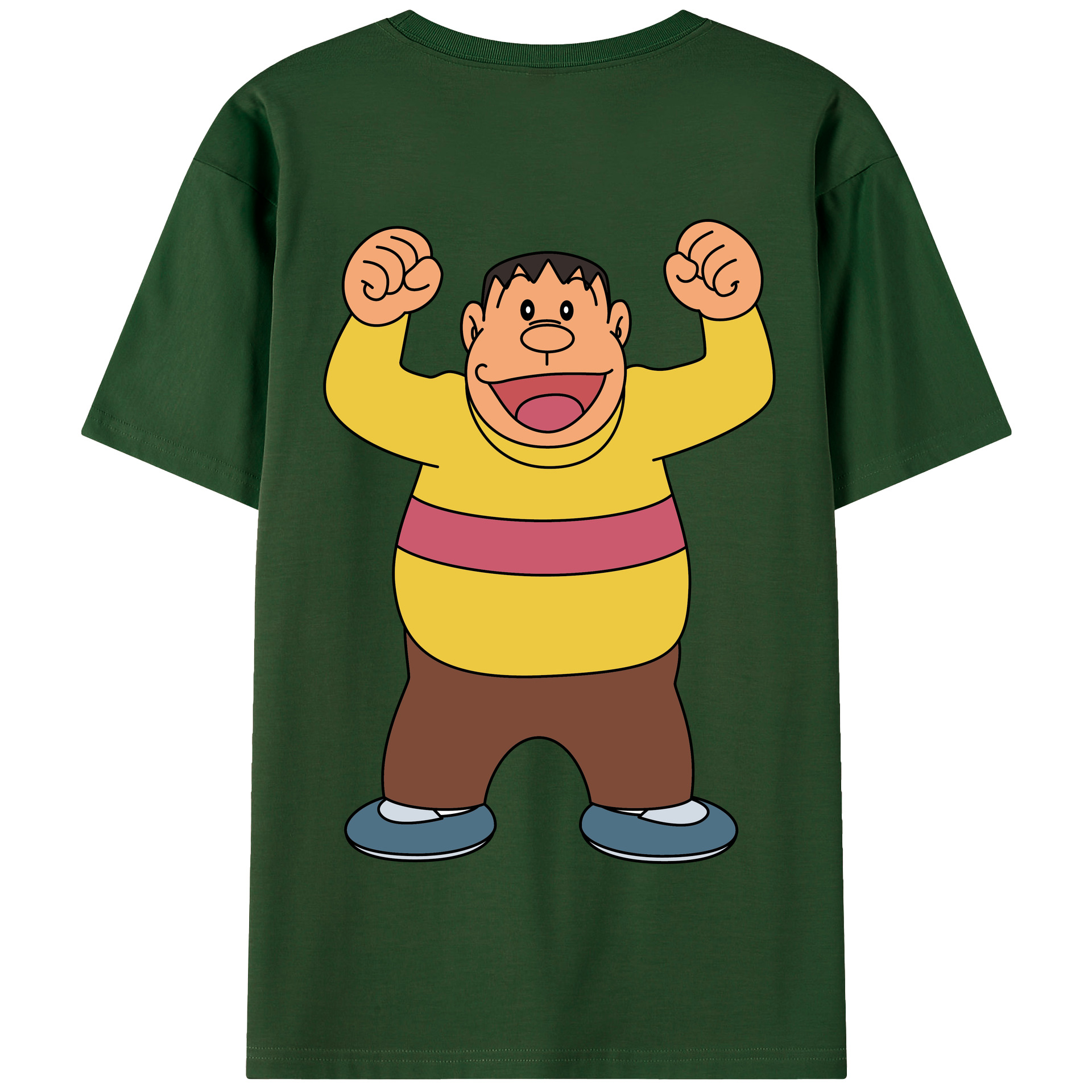 （画像用） ドラえもん 剛田武 Doraemon Gouta Takeshi 綿100％半袖Tシャツ（背面プリント）